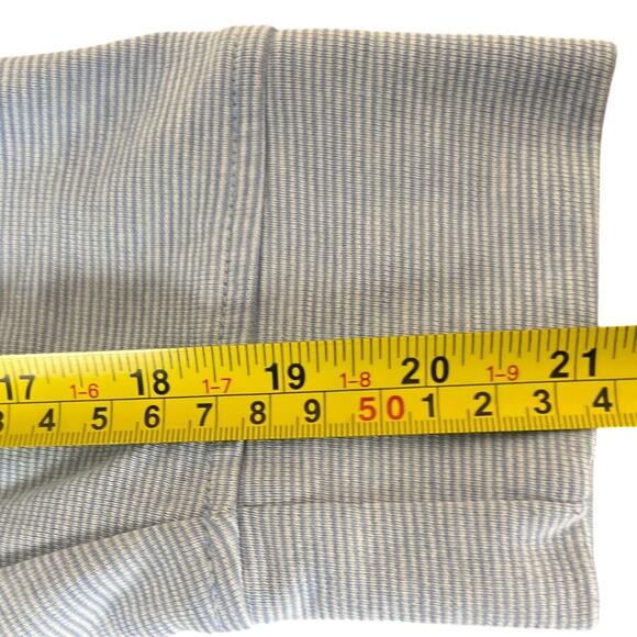 Vineyard Vines Large L Light Blue Striped 1/4 Zip Pullover Sweatshirt - Picture 6 of 6